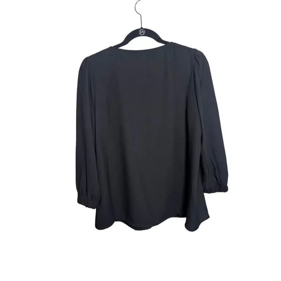 NWT Tuckernuck Hollis Blouse in Black Sz. M - Picture 4 of 6